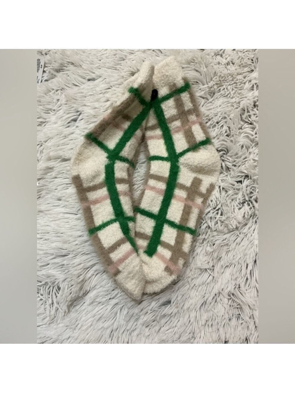 Tranquil & True plaid look lounge socks Womans shoe size 4-10 - Picture 3 of 7